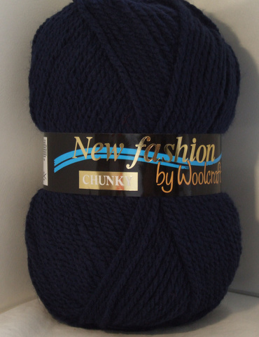 New Fashion Chunky Yarn 10 x 100g Balls Navy